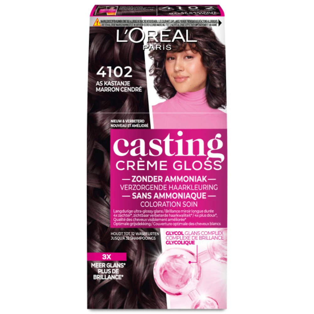 L'Oreal Lu0027Oréal Casting Crème Gloss Haarkleuring 4102 Parelmoer Kastanjebruin 3 L'Oreal Lu0027Oréal Casting Crème Gloss Haarkleuring 4102 Parelmoer Kastanjebruin