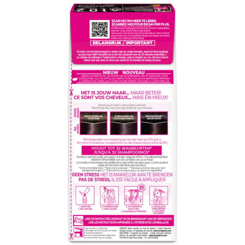 L'Oreal Lu0027Oréal Casting Crème Gloss Haarkleuring 4102 Parelmoer Kastanjebruin 4 L'Oreal Lu0027Oréal Casting Crème Gloss Haarkleuring 4102 Parelmoer Kastanjebruin - Afbeelding 2