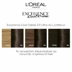 L'Oreal Lu0027Oréal Excellence Cool Cream 5.11 - Ultra Ash Lichtbruin 9 L'Oreal Lu0027Oréal Excellence Cool Cream 5.11 - Ultra Ash Lichtbruin -Huid Beauty Winkel 1011789 4