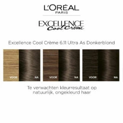 L'Oreal Lu0027Oréal Excellence Cool Cream 6.11 - Ultra Ash Donkerblond 8 L'Oreal Lu0027Oréal Excellence Cool Cream 6.11 - Ultra Ash Donkerblond -Huid Beauty Winkel 1011790 3