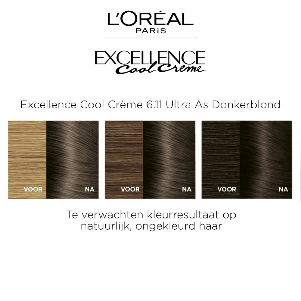 L'Oreal Lu0027Oréal Excellence Cool Cream 6.11 - Ultra Ash Donkerblond 5 L'Oreal Lu0027Oréal Excellence Cool Cream 6.11 - Ultra Ash Donkerblond - Afbeelding 3