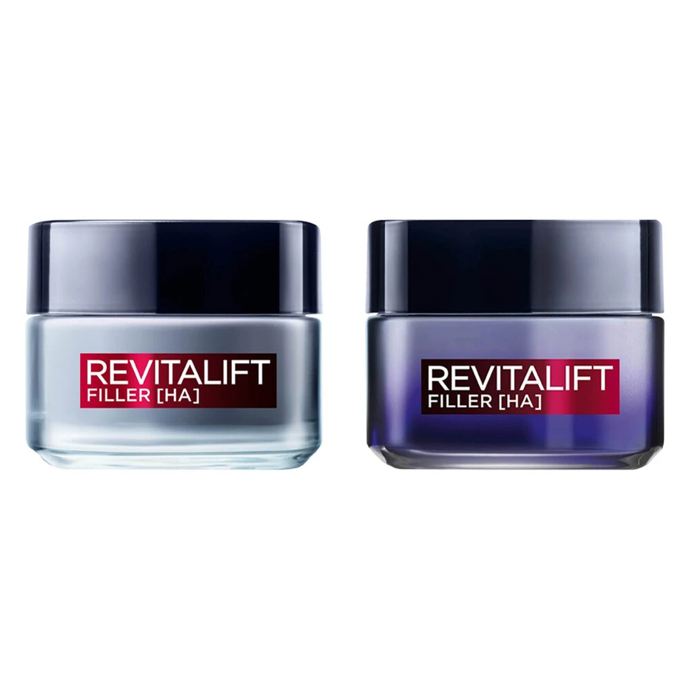 L'Oreal Lu0027Oréal Revitalift Filler (HA) Dagcrème En Nachtcrème Pakket 3 L'Oreal Lu0027Oréal Revitalift Filler (HA) Dagcrème En Nachtcrème Pakket