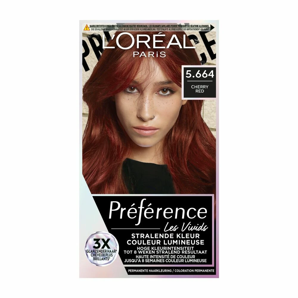 L'Oreal Lu0027Oréal Preference Vivids Haarkleuring 5.664 Cherry Red 3 L'Oreal Lu0027Oréal Preference Vivids Haarkleuring 5.664 Cherry Red