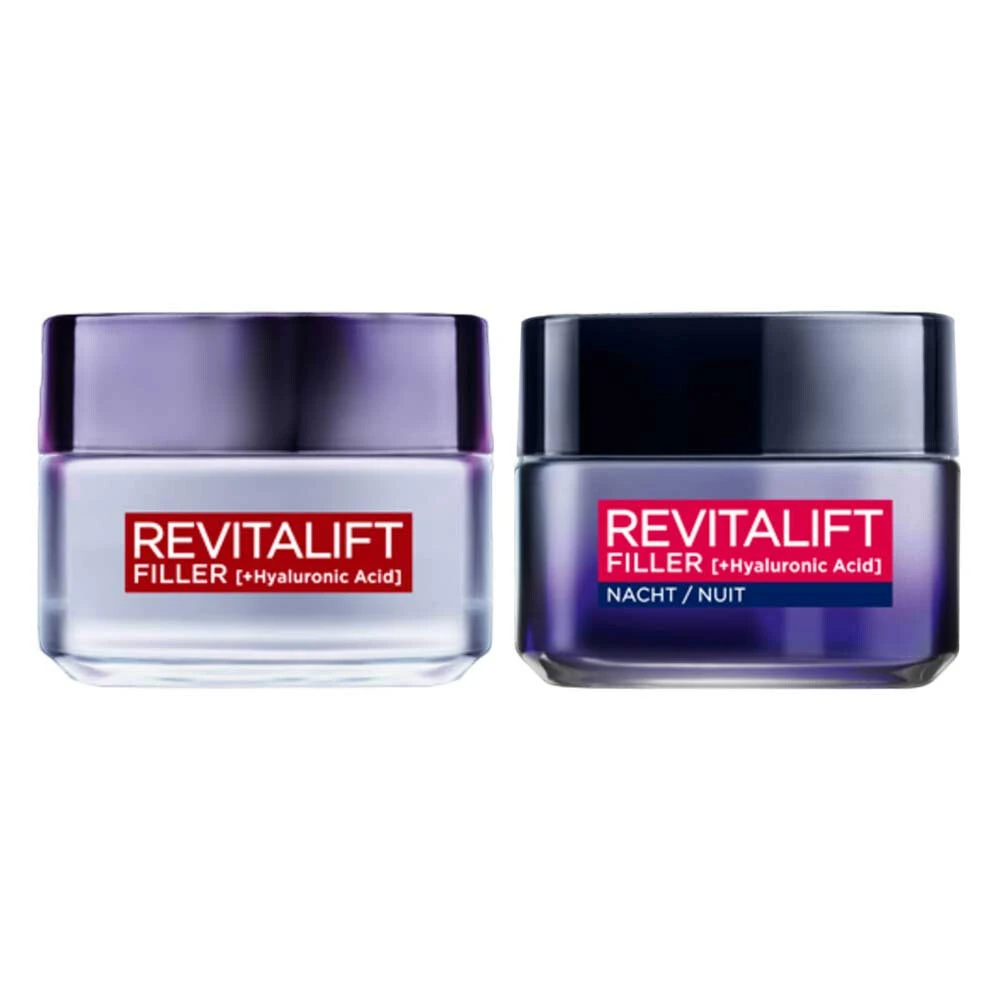 L'Oreal Lu0027Oréal Revitalift Filler (HA) Dag- En Nachtcréme Pakket 3 L'Oreal Lu0027Oréal Revitalift Filler (HA) Dag- En Nachtcréme Pakket