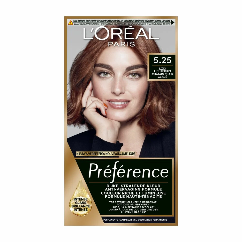 L'Oreal Lu0027Oréal Preference Haarkleuring 5.25 IJzig Lichtbruin 3 L'Oreal Lu0027Oréal Preference Haarkleuring 5.25 IJzig Lichtbruin