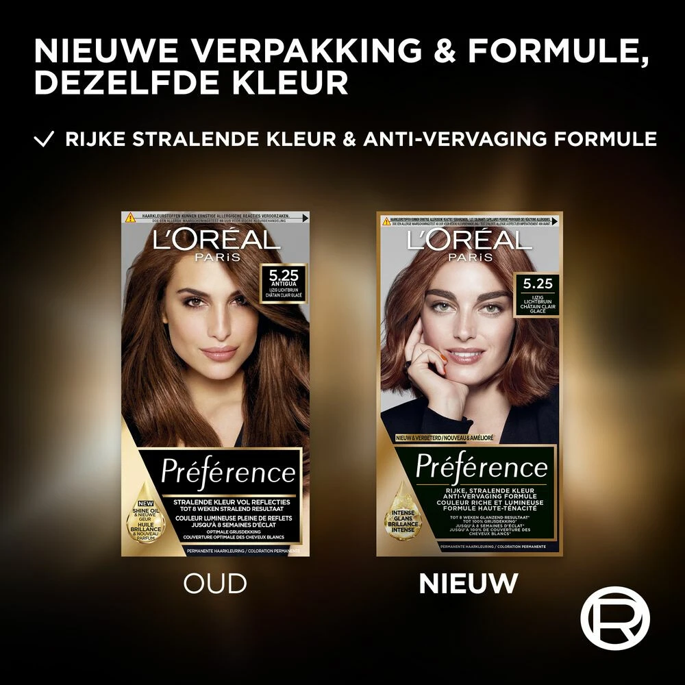 L'Oreal Lu0027Oréal Preference Haarkleuring 5.25 IJzig Lichtbruin 4 L'Oreal Lu0027Oréal Preference Haarkleuring 5.25 IJzig Lichtbruin - Afbeelding 2