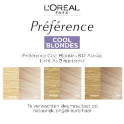 L'Oreal Lu0027Oréal Preference Haarkleuring 8.12 Alaska Licht As Beigeblond - Cool Blondes 8 L'Oreal Lu0027Oréal Preference Haarkleuring 8.12 Alaska Licht As Beigeblond - Cool Blondes -Huid Beauty Winkel 1055284 3