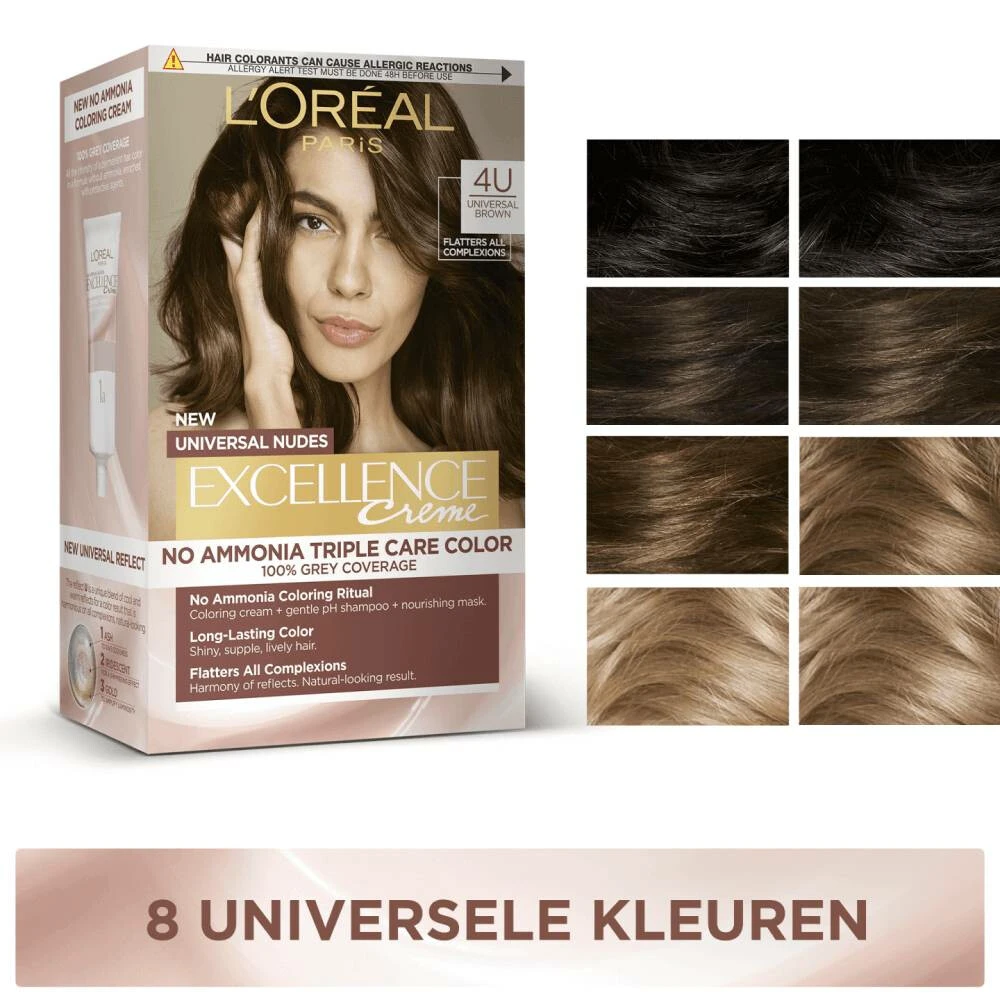 L'Oreal Lu0027Oréal Excellence Creme Universal Nudes 5U Universeel Lichtbruin 8 L'Oreal Lu0027Oréal Excellence Creme Universal Nudes 5U Universeel Lichtbruin - Afbeelding 6