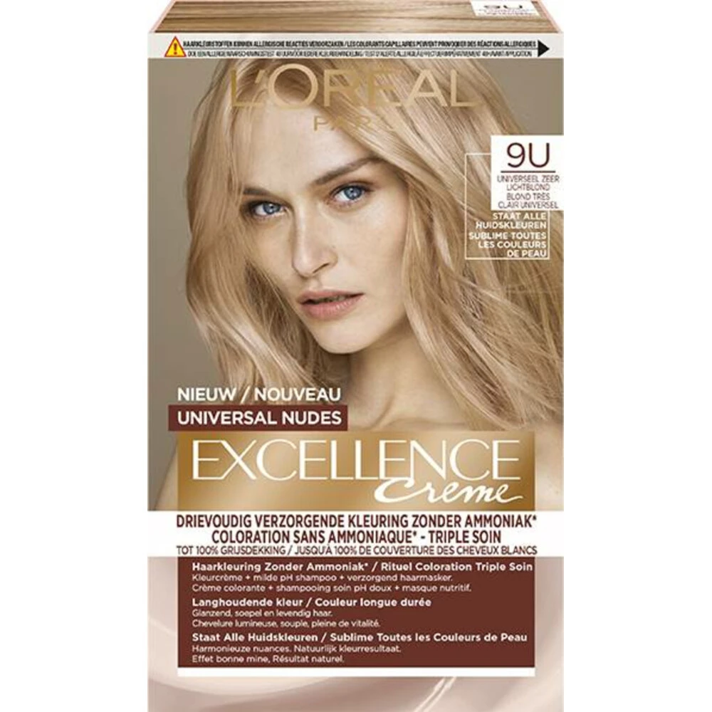 L'Oreal Lu0027Oréal Excellence Creme Universal Nudes 9U Universeel Zeer Lichtblond 3 L'Oreal Lu0027Oréal Excellence Creme Universal Nudes 9U Universeel Zeer Lichtblond