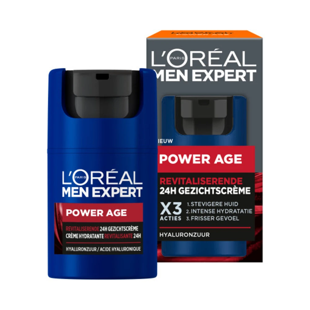 L'Oreal Lu0027Oréal Paris Men Expert Power Age Revitaliserende 24H Gezichtscrème 4 L'Oreal Lu0027Oréal Paris Men Expert Power Age Revitaliserende 24H Gezichtscrème - Afbeelding 2