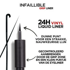 L'Oreal Lu0027Oréal Infaillible Grip 24H Vinyl Liquid Eyeliner Zwart 7 L'Oreal Lu0027Oréal Infaillible Grip 24H Vinyl Liquid Eyeliner Zwart -Huid Beauty Winkel 1071944 2