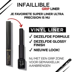 L'Oreal Lu0027Oréal Infaillible Grip 24H Vinyl Liquid Eyeliner Zwart 9 L'Oreal Lu0027Oréal Infaillible Grip 24H Vinyl Liquid Eyeliner Zwart -Huid Beauty Winkel 1071944 4