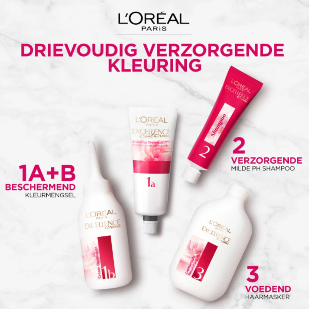 L'Oreal Lu0027Oréal Excellence Creme 8.1 Licht Asblond 4 L'Oreal Lu0027Oréal Excellence Creme 8.1 Licht Asblond - Afbeelding 2