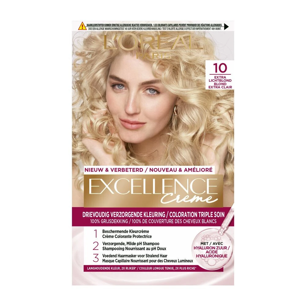 L'Oreal Lu0027Oréal Excellence Creme 10 Extra Lichtblond 3 L'Oreal Lu0027Oréal Excellence Creme 10 Extra Lichtblond