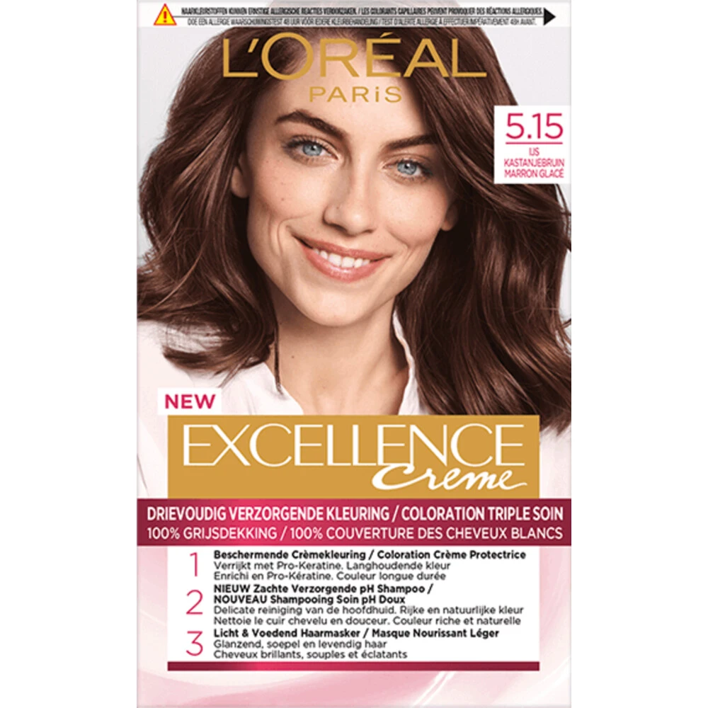 L'Oreal Lu0027Oréal Excellence Creme 5.15 IJs Kastanjebruin 3 L'Oreal Lu0027Oréal Excellence Creme 5.15 IJs Kastanjebruin