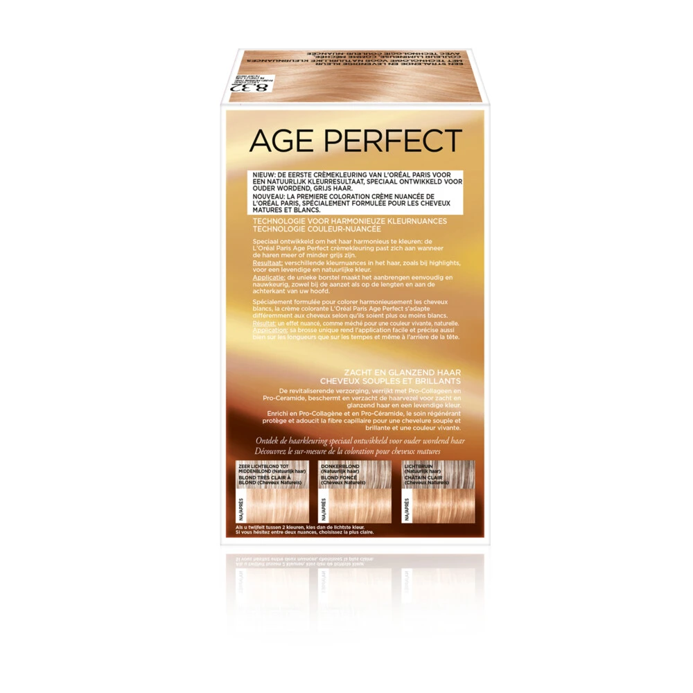 L'Oreal Lu0027Oréal Excellence Age Perfect Haarverf 8.32 Licht Goud Parelmoerblond 5 L'Oreal Lu0027Oréal Excellence Age Perfect Haarverf 8.32 Licht Goud Parelmoerblond - Afbeelding 3