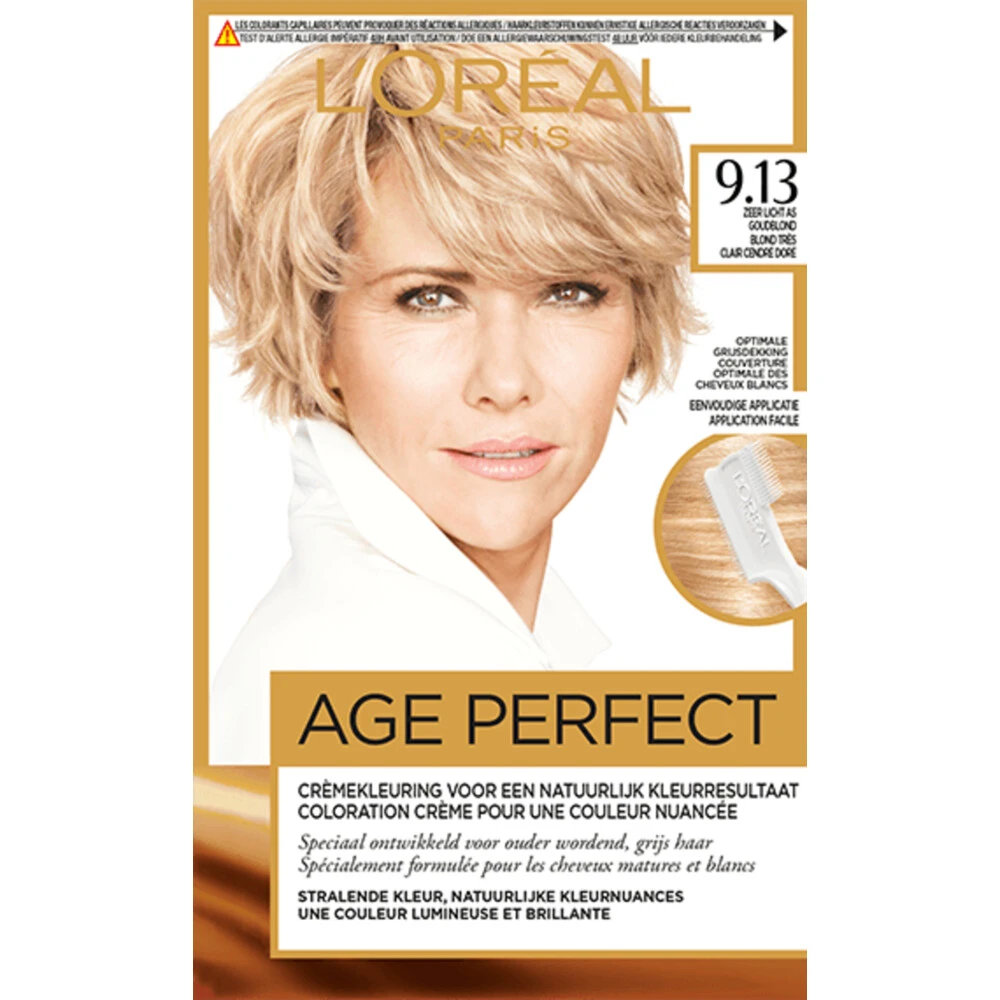 L'Oreal Lu0027Oréal Excellence Age Perfect Haarverf 9.13 Zeer Licht As Goudblond