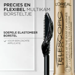 L'Oreal Lu0027Oréal Telescopic Black Mascara 9 L'Oreal Lu0027Oréal Telescopic Black Mascara -Huid Beauty Winkel 969158 4