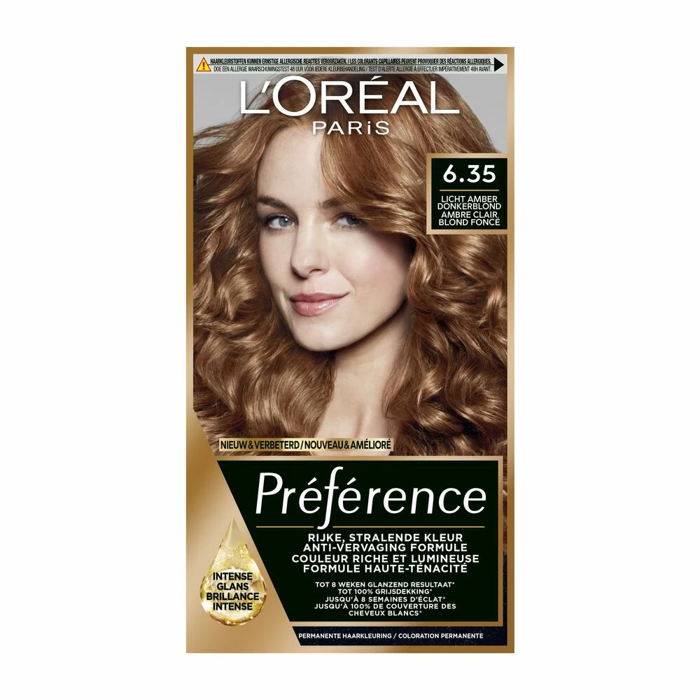 L'Oreal Lu0027Oréal Preference Haarkleuring 6.35 Havana - Donker Goud Mahonie Blond 3 L'Oreal Lu0027Oréal Preference Haarkleuring 6.35 Havana - Donker Goud Mahonie Blond