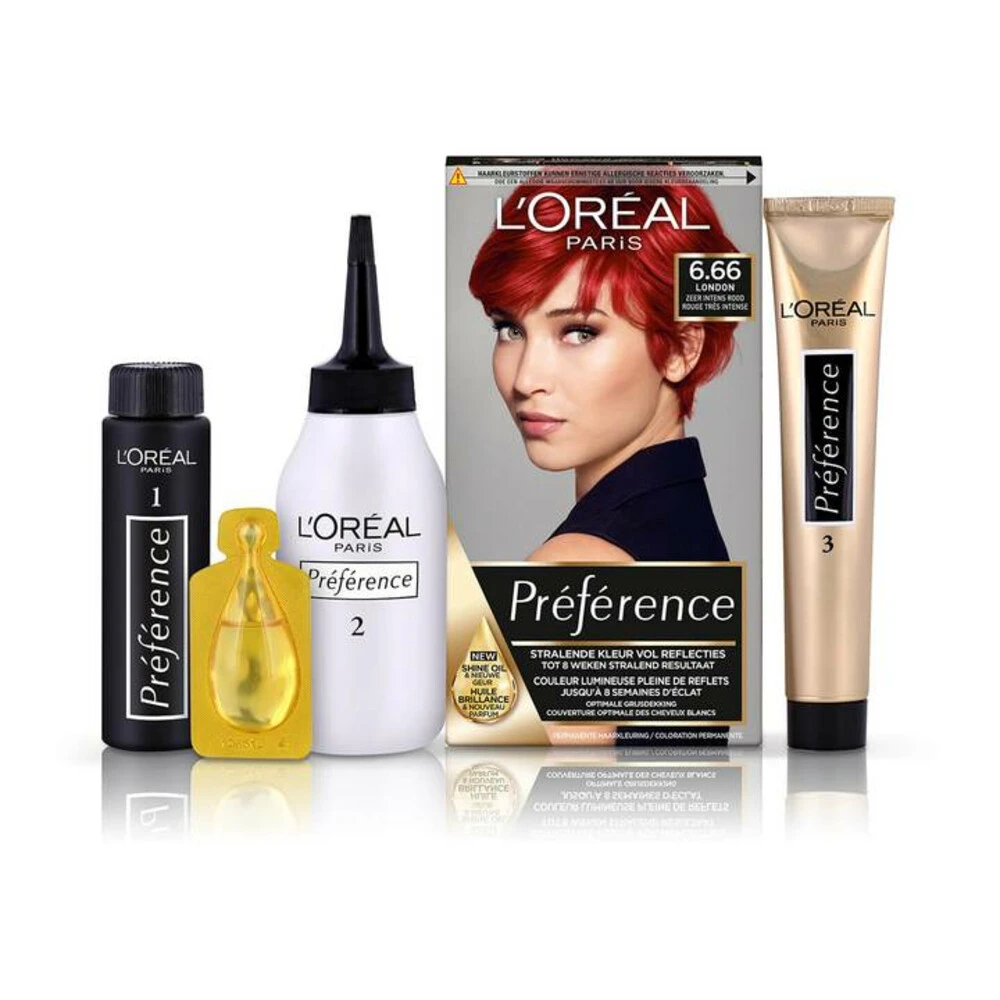 L'Oreal Lu0027Oréal Preference Haarkleuring 6.66 Pure Scarlet - Zeer Intens Rood 6 L'Oreal Lu0027Oréal Preference Haarkleuring 6.66 Pure Scarlet - Zeer Intens Rood - Afbeelding 4
