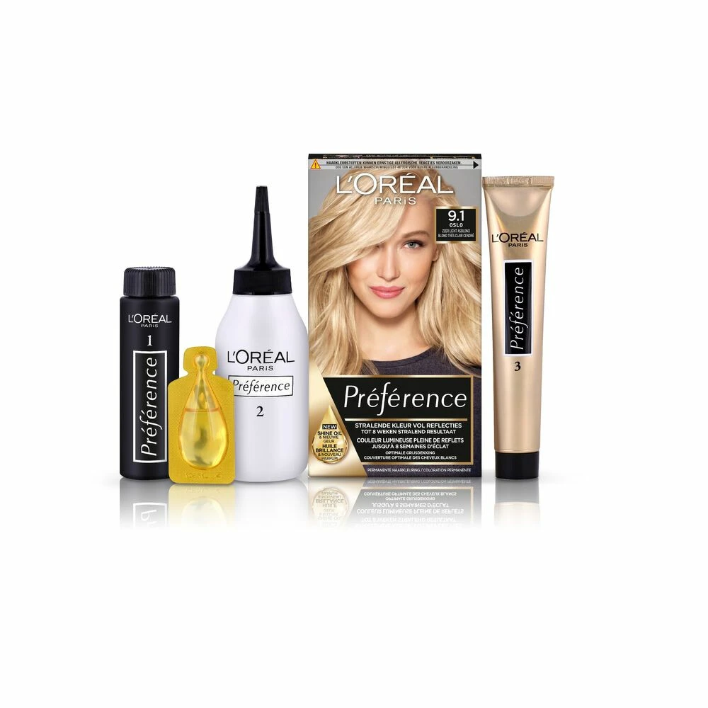 L'Oreal Lu0027Oréal Preference Haarkleuring 9.1 Viking - Zeer Licht Asblond 5 L'Oreal Lu0027Oréal Preference Haarkleuring 9.1 Viking - Zeer Licht Asblond - Afbeelding 3