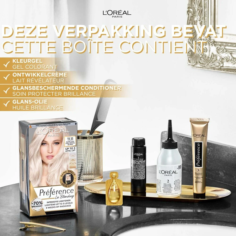 L'Oreal Lu0027Oréal Preference Haarkleuring 01 Prague - Natuurlijk Blond 5 L'Oreal Lu0027Oréal Preference Haarkleuring 01 Prague - Natuurlijk Blond - Afbeelding 3