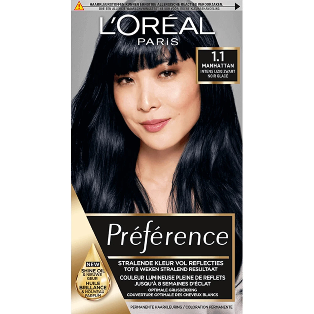 L'Oreal Lu0027Oréal Preference Haarkleuring 1.1 Manhattan - Intens IJzig Zwart 3 L'Oreal Lu0027Oréal Preference Haarkleuring 1.1 Manhattan - Intens IJzig Zwart