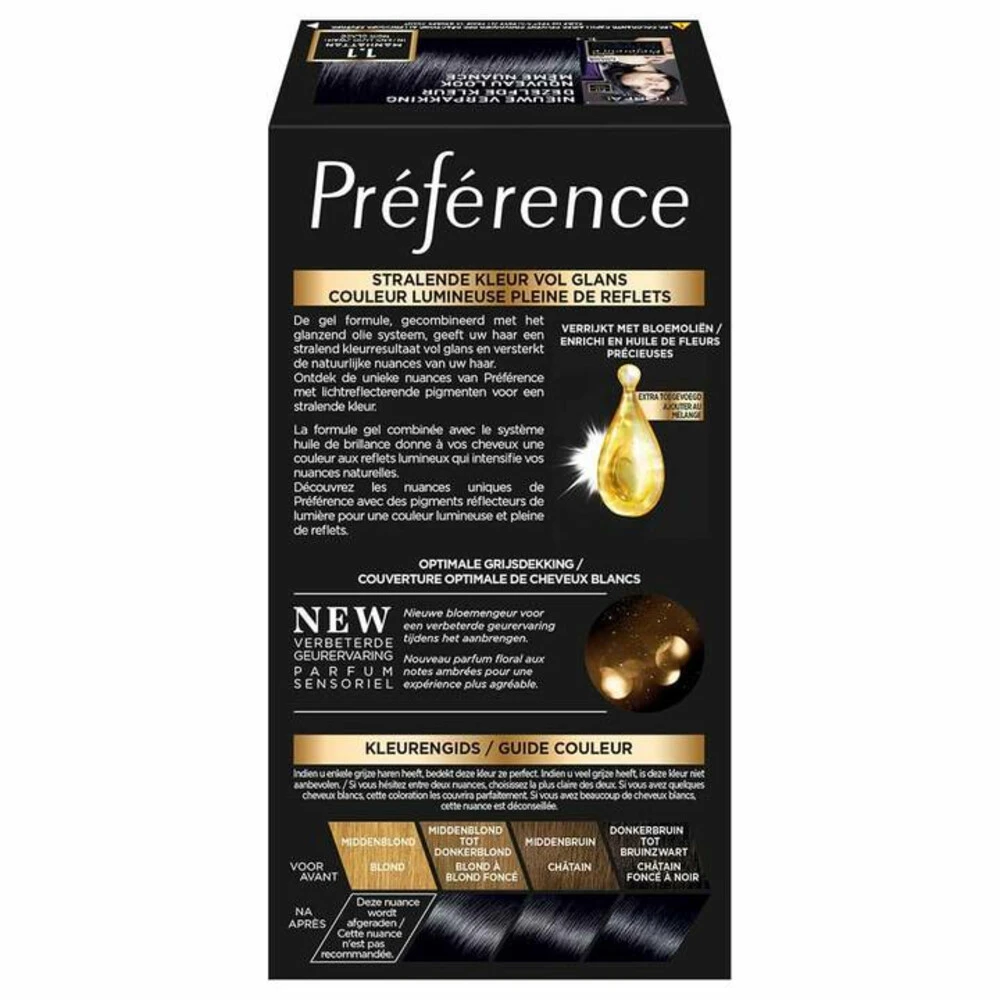 L'Oreal Lu0027Oréal Preference Haarkleuring 1.1 Manhattan - Intens IJzig Zwart 5 L'Oreal Lu0027Oréal Preference Haarkleuring 1.1 Manhattan - Intens IJzig Zwart - Afbeelding 3