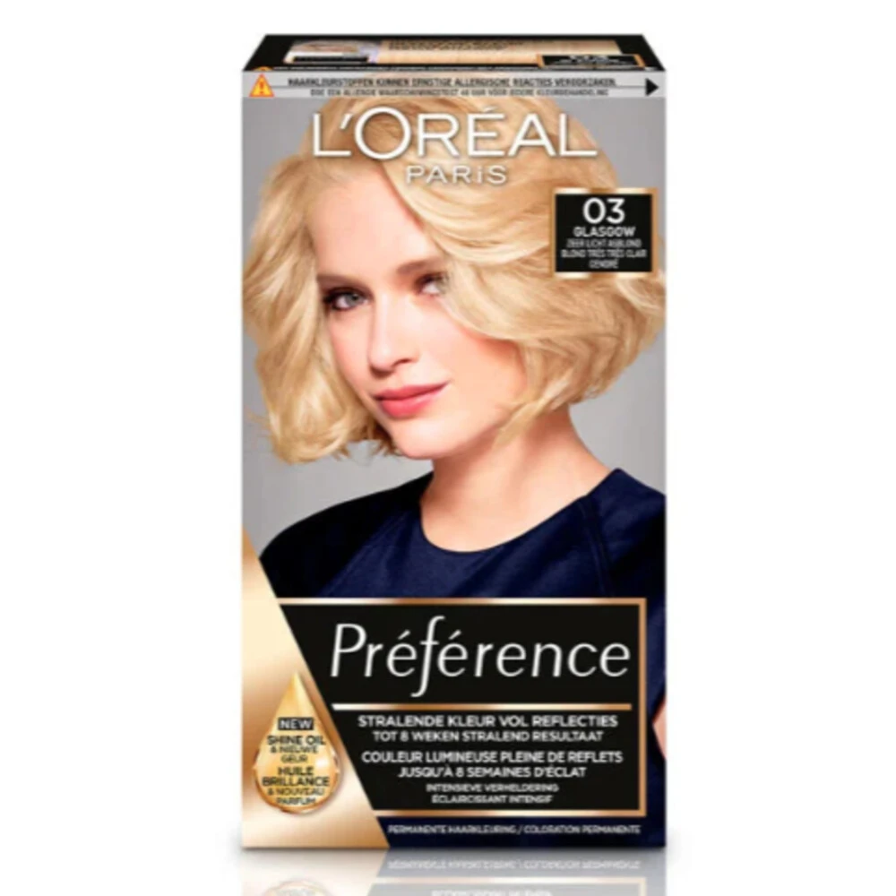 L'Oreal Lu0027Oréal Preference Haarkleuring 03 Glasgow - Asblond 3 L'Oreal Lu0027Oréal Preference Haarkleuring 03 Glasgow - Asblond