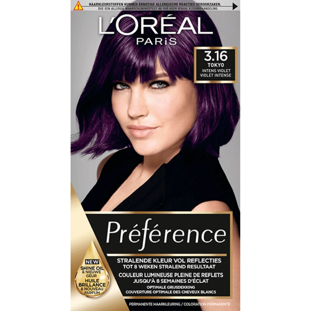 L'Oreal Lu0027Oréal Preference Haarkleuring 3.16 Infinia - Deep Purple Intens Violet 3 L'Oreal Lu0027Oréal Preference Haarkleuring 3.16 Infinia - Deep Purple Intens Violet