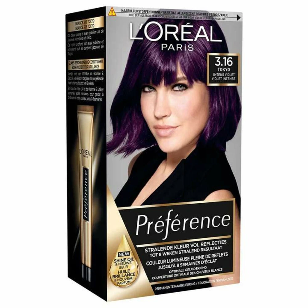 L'Oreal Lu0027Oréal Preference Haarkleuring 3.16 Infinia - Deep Purple Intens Violet 4 L'Oreal Lu0027Oréal Preference Haarkleuring 3.16 Infinia - Deep Purple Intens Violet - Afbeelding 2