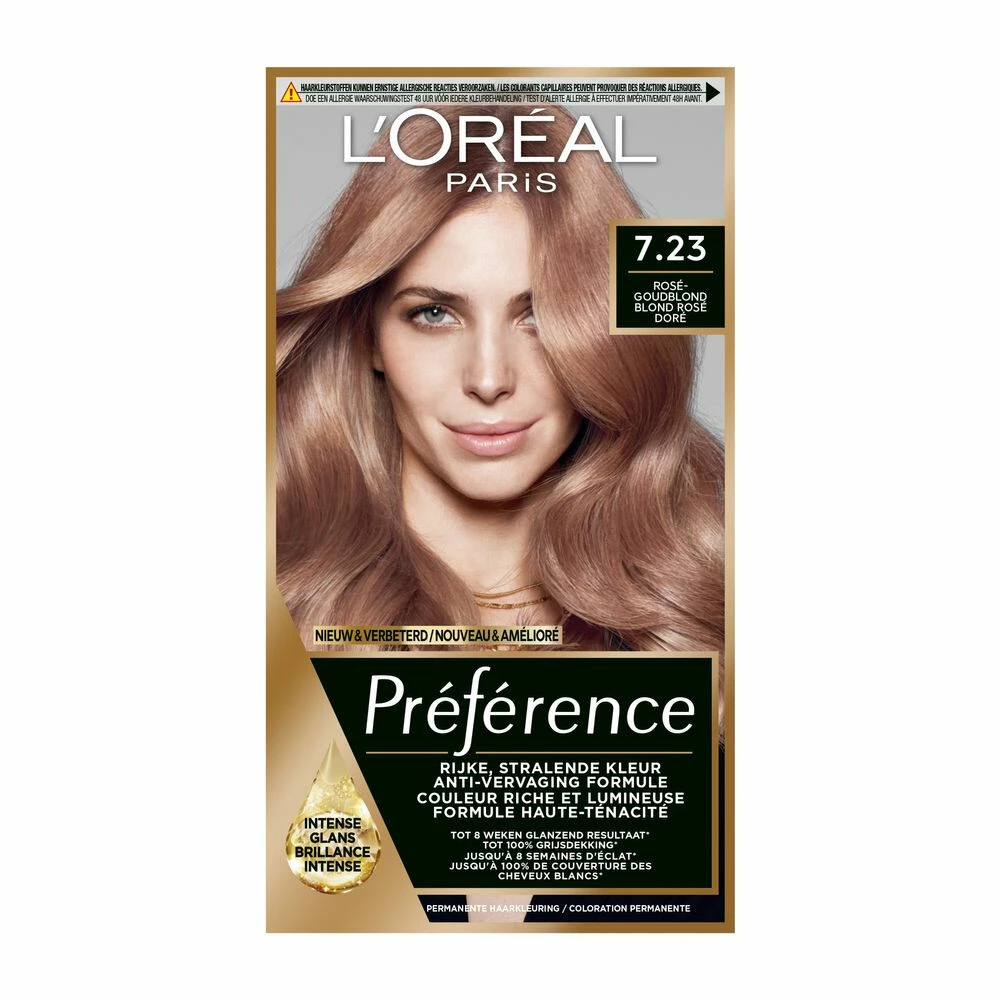 L'Oreal Lu0027Oréal Preference Haarkleuring 7.23 Rich Rose - Rosegold Blond 3 L'Oreal Lu0027Oréal Preference Haarkleuring 7.23 Rich Rose - Rosegold Blond