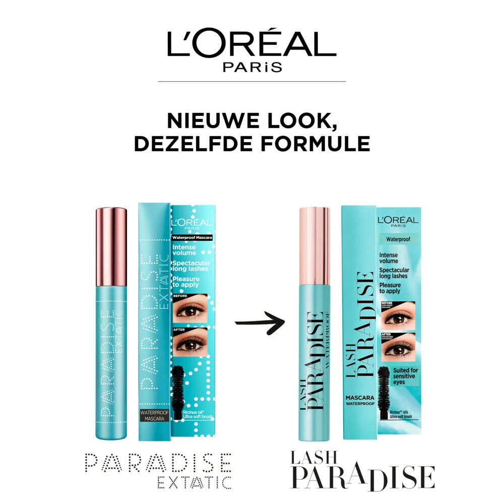 L'Oreal Lu0027Oréal Paradise Extatic Mascara Waterproof Zwart 4 L'Oreal Lu0027Oréal Paradise Extatic Mascara Waterproof Zwart - Afbeelding 2